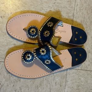 Navy blue and gold jack Rodgers